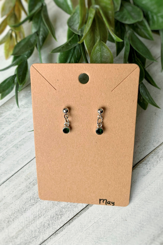 Birthstone Earrings Silver